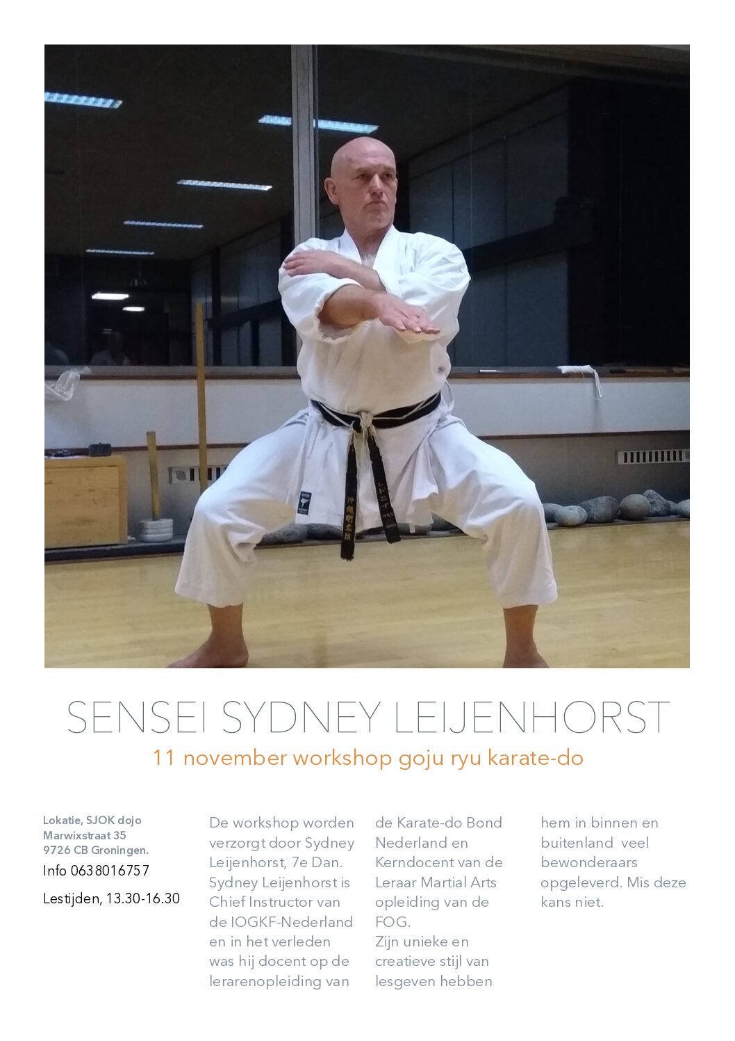 11 november workshop Goju Ryu karate-do