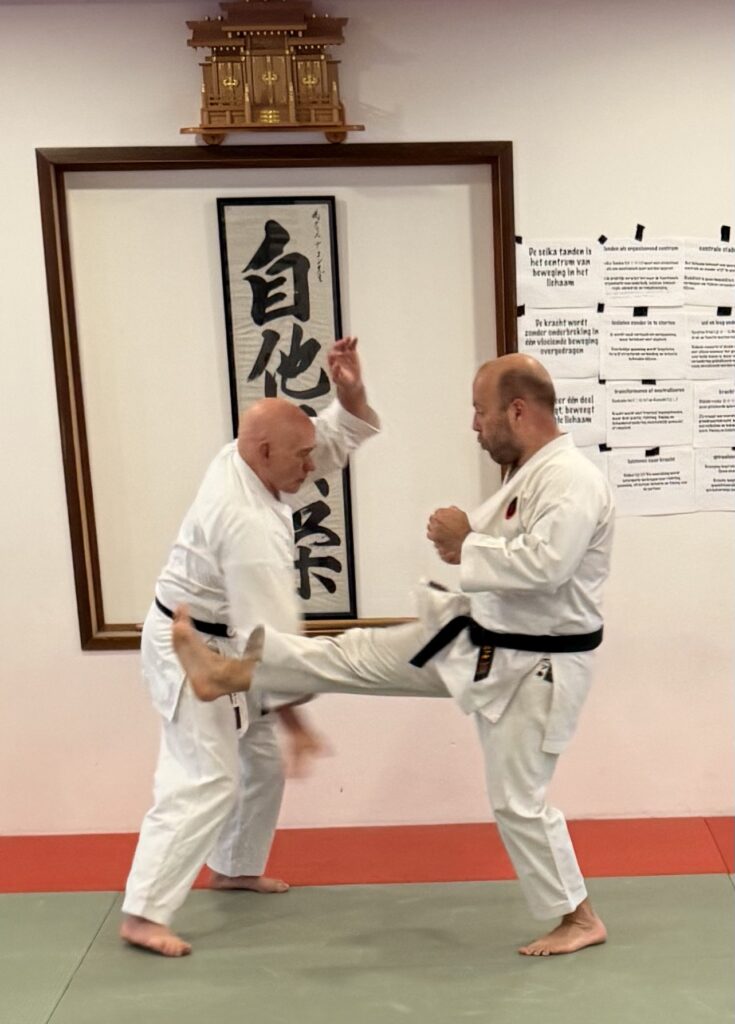 Partneroefening met sensei Sydney Leijenhorst
